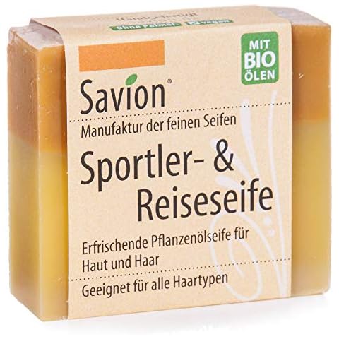 Jabón orgánico para deportistas y viajes de Savion 85g Cover