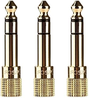 FosPower 6.35mm (1/4 inch) Male to 3.5mm (1/8 inch) Female 3-Conductor TRS AUX