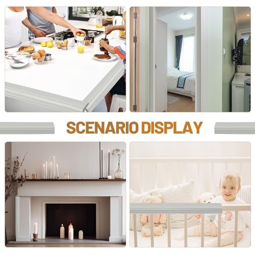 Image of Nuanchu 4 Rolls 26.3ft x 8'' Extra Wide Fireplace Edge Protector Fireplace Baby Proofing Furniture Corner Edge Safety Bumper Guard Soft Cushion Foam for Child Table Sill Door