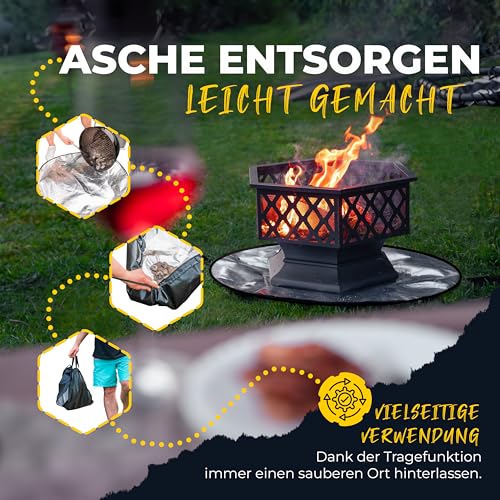 Grillunterlage 152x102 Cm - Feuerfeste, Wasserdichte Matte Für Terrasse & Balkon