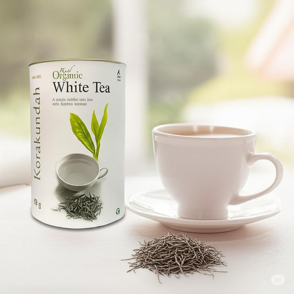 Korakundah White Tea 50g (Pack Of 1) Since 1922- Real Organic ASingle Estate Rare tea with delicate flavour - Image 6 thumbnail