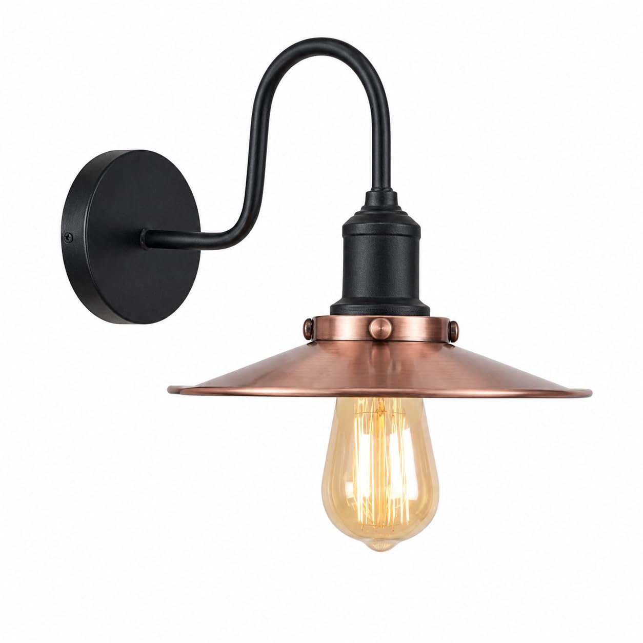 LEDSone Industrial Wall Light, E27 Vintage Wall Sconce Lamp Fitting Fixtures with E27 Lamp Holder for Restaurant Bar Hotel Coffee Shop Decoration