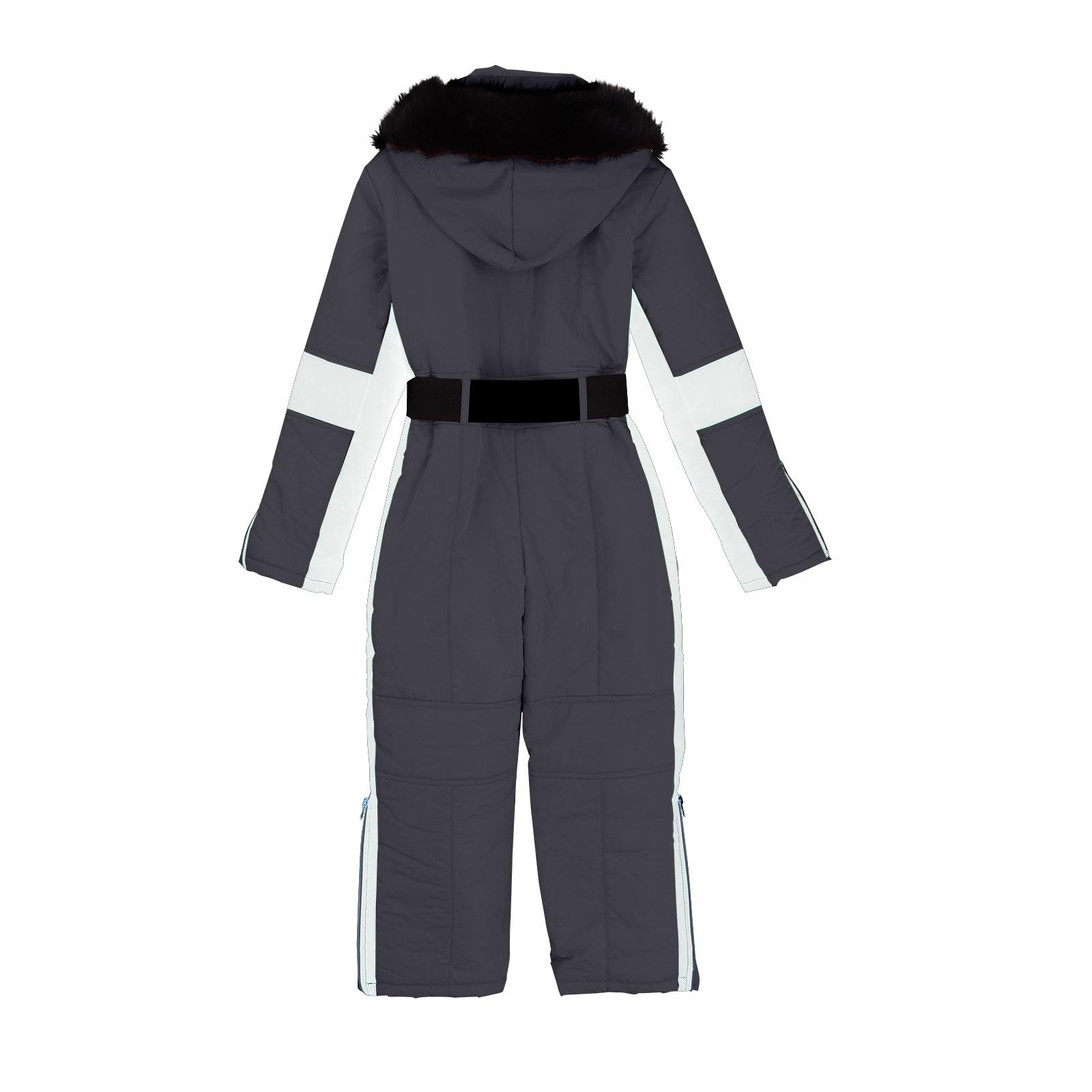 Generisch Combinaison de ski pour fille - Coupe-vent - Combinaison d'hiver chaude - Avec ceinture - Combinaison de ski - Pour sports de plein air