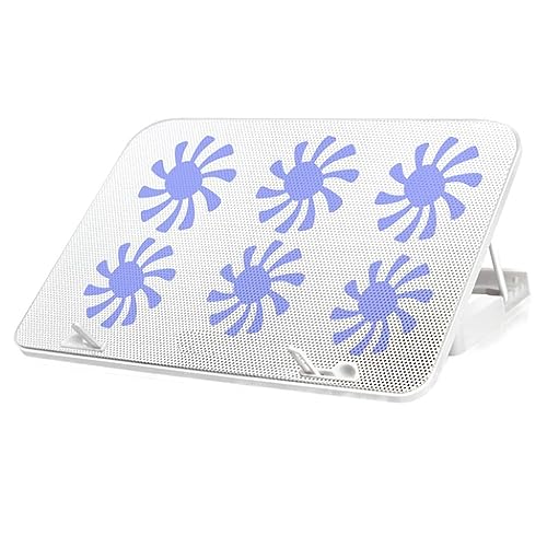 Laptop Cooler Base de refrigeracion portatil Retroiluminación LED de refrigeración para Ordenador portátil para Juegos con 6 Ventiladores de refrigeración(Color:1)