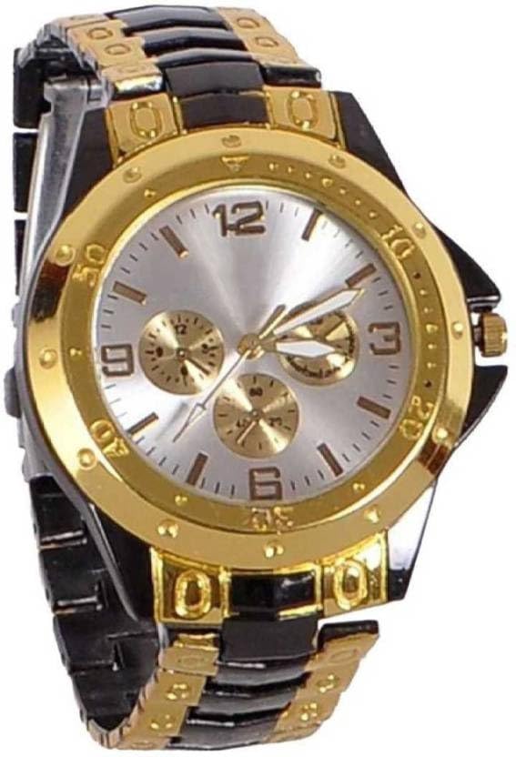 Analog Watch - for Boys & Trendy Classy Gold Stainless Steel Analog Watch - for Boys & Men Silver dail (B0CHPJQMMP) Amazon Price History, Amazon Price Tracker