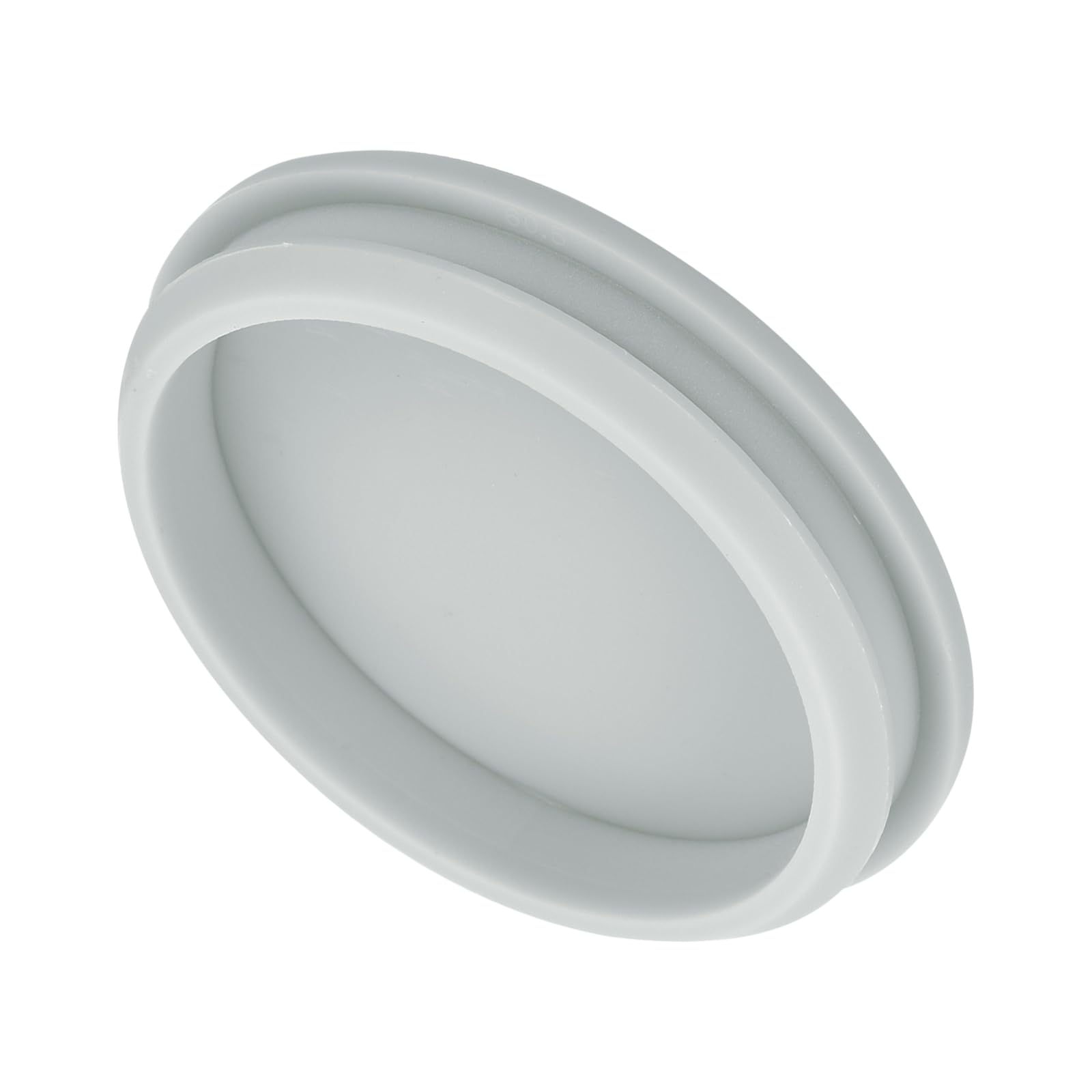 MECCANIXITY 1pcs Silicone Snap in Locking Hole Plugs,60.6mm/2.4 Inch Mounting Diameter Narrow Groove Width 5mm Panel Seal Cover Round for Kitchen Bulkheads Waterproof Sealing Plugs Grey