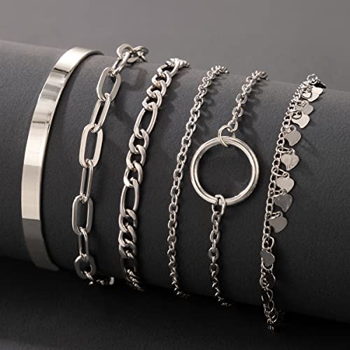 Contemporary Stackable Bracelet Set of 6