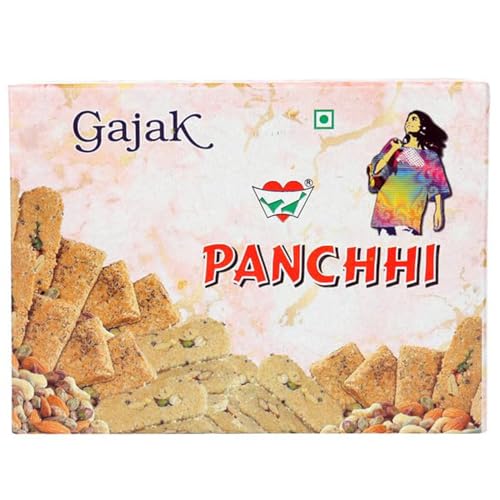 Image of Panchhi Kutema Gud Gajak 500g - Homemade Traditional Agra Gazak (Since 1926), Made of Sesame Seeds, Gur & Dry Fruits | Crispy Tilkut Chikki, Healthy Jaggery Sweet Specially Winter, Festival & Gift