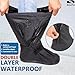 SULPO Schuhüberzieher Wasserdicht mit Reißverschluss - Wiederverwendbare Regenschutz Schuhe, Rutschfest und Waschbar Überzieher Schuhe, Regenüberzieher Schuhe für Regenbekleidung Fahrrad (40-42)