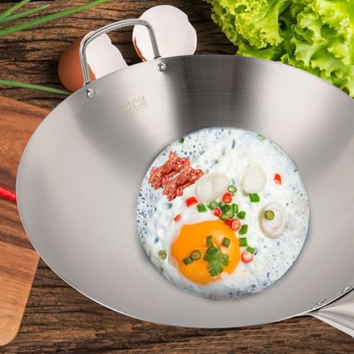 Wok de acero inoxidable con mango único STOBAZA miniatura 3