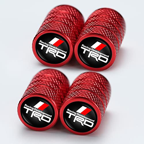 Metal Car Wheel Tire Valve Stem Caps Suit for Toyota TRD Racing Development Sequoia Tacoma 4Runner PRO Series Logo Styling Decoration Stem Cap Car Accessory