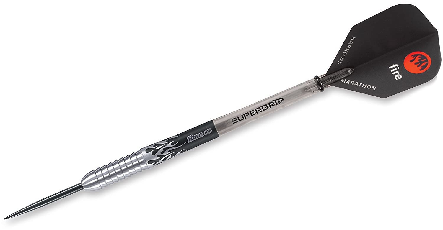 Harrows Unisex Adult Fire 90% Pure Tungsten Darts - Black, 22 gm