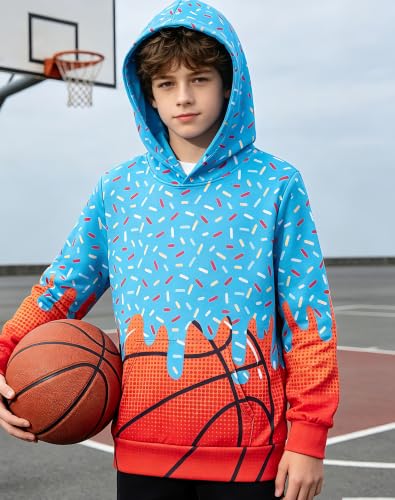 Image of Lovekider Boys Hoodie Kids 3D Print Graphic Pullover Sweatshirt 6-16 Years