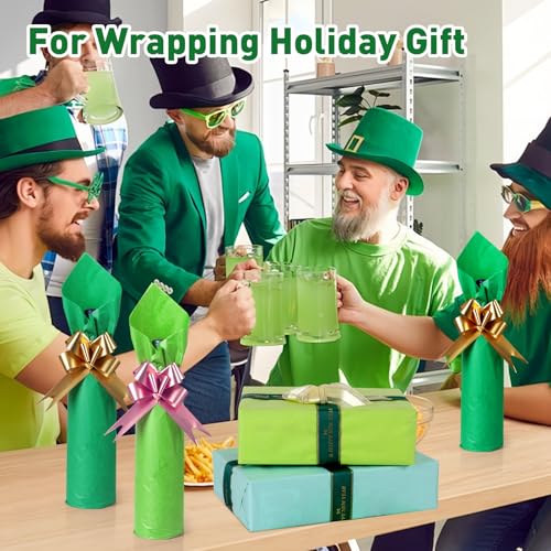 Image of TUXIYA 200 Pcs Green Tissue Paper for Gift Bags,14 inchX20 inch Tissue Paper Bulk