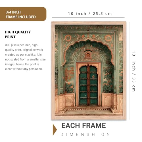 Image of kotart Traditional Indian Wall Art Painting for Living Room | Paintings Frame For Home Decoration | Framed Wall Painting for Home Room Bedroom Office Wall Decor Set of 3 (10X13 inch)