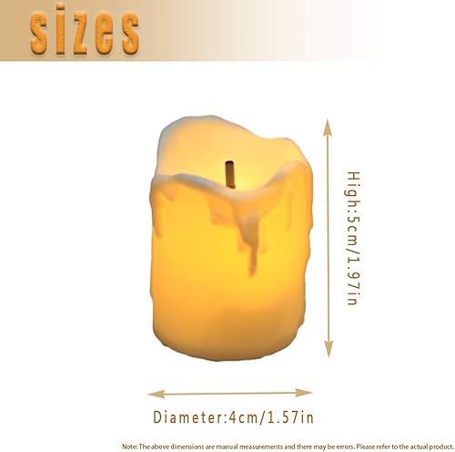 Miniatura 3 de YASENN Velas LED parpadeantes que funcionan con pilas, velas LED sin llama, velas votivas falsas para decoración de Halloween, Acción de Gracias,