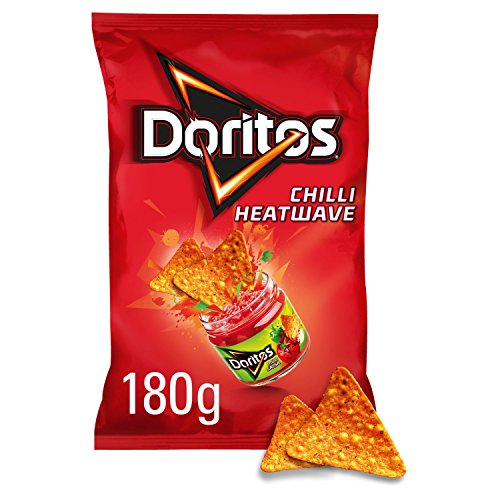 Doritos Chilli Heatwave Sharing Tortilla Chips 180 g (Case of 12 Packs)