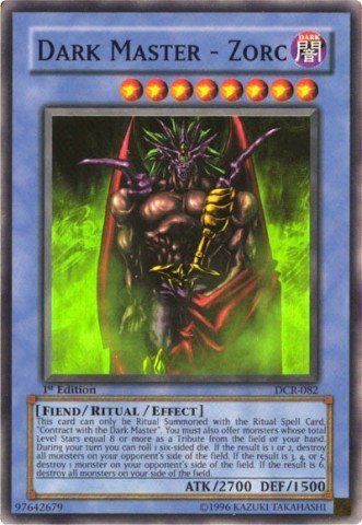 Yu-Gi-Oh! - Dark Master - Zorc (DCR-082) - Dark Crisis - 1st Edition - Super Rare