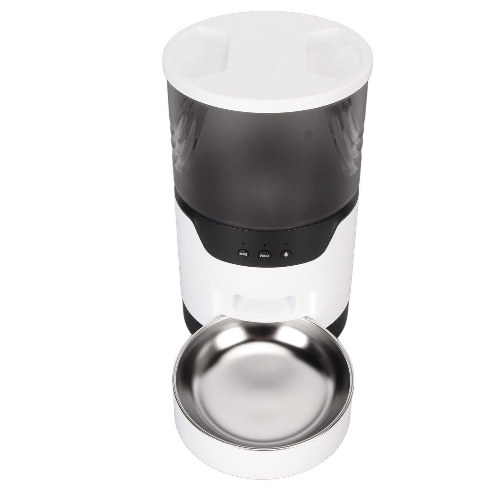 Alimentador Automático para Gatos, Dispensador Inteligente de Comida para Mascotas con Aplicación, Control por Voz, Grabadora para Gatos y Perros, Acero Inoxidable 304, Capacidad de 3L
