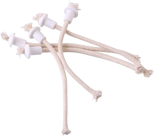 Mechas de lámpara, mecha de algodón, 7.283 in 7.3 pulgadas, estilo perilla, mecha de cerámica para lámpara de vela de aceite, botella de vino