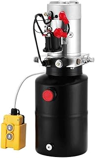 Thaweesuk Shop New Black 6 Quart Single Acting Hydraulic Pump Dump Trailer Unloading Lift Unit Pack of Set