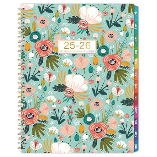 2025-2026 Planner - 2025-2026 Planner Weekly and Monthly, Jul.2025-Jun.2026, 8.5''x11'', Large Daily Blocks to Write, Weekly Monthly Plan with Colorful Tabs, Inner Pocket