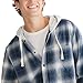 Aéropostale Long Sleeve Flannel Hoodie, STRATIFIED SEA, L