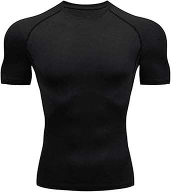 Shopyruder Mens Compression Shirt, Spring Wear, Compression Underwear, Long Sleeve, Sweat Absorbent, Quick Drying, Inner Shirt, Compression, Sportswear, Slim Top, T-shirt, Sports Running Suit