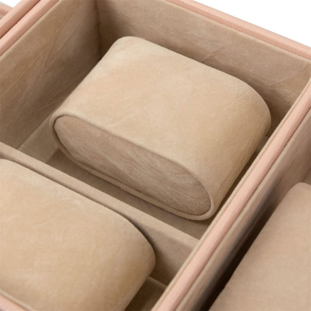 Pudełko Do Przechowywania Zegarków Pu Leather Organizer Na Biżuterię Kobiety Dziewczęta 3-Warstwowe Pudełko Do Przechowywania Biżuterii, Etui Podróżne Na Naszyj