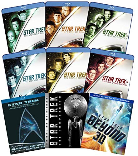 The Complete Star Trek Feature Film Library 13-Movie DVD Collection: Star Trek I, II, III, IV, V, VI, VII, VIII, IX, X, Star Trek 2009 (XI), Into Darkness (XII), Beyond (XIII) + Extra Bonuses [1, 2, 3