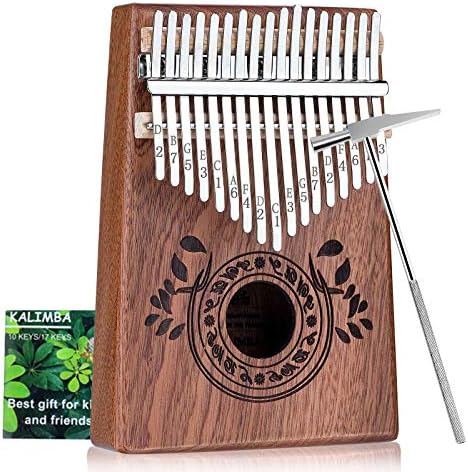 Scorina Kalimba 17 Keys Kalimba Thumb Piano,With Study Instruction And Tune Hammer(Christmas New Design),Best Christmas' Gifts For Adult,Kids And Beginners