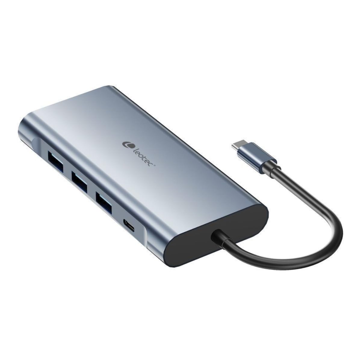 LEOTEC Docking Station 11-​1 1USB-​C PD100 3USB3.0 1USB-​C 1 HDMI 1VGA 1TJSD MCSD