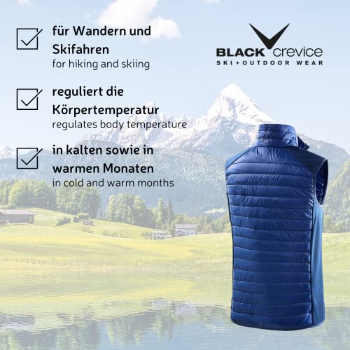 Black Crevice Hybride vest voor heren, sportvest in verschillende kleuren en maten, isolerend en ademend herenvest met opstaande kraag, mouwloos vest - Image 6