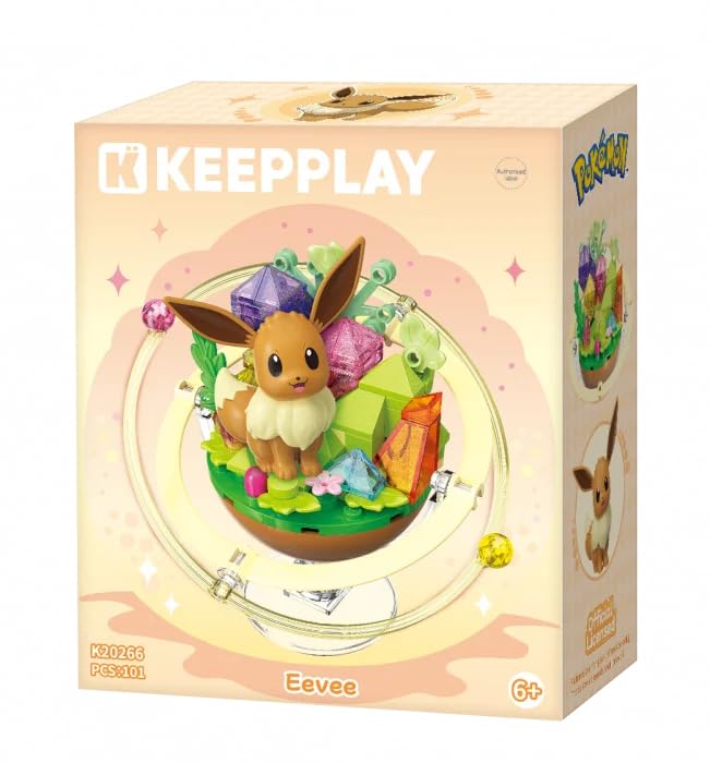 Pokémon Dessert Building Blocks Toy Set | Keeppley | Lego Compatible | Simplified Chinese | 15+ Years | Eevee