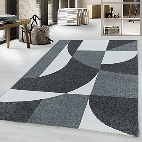 Tapis fermeture éclair gris 80x250 de couloir moderne - 2