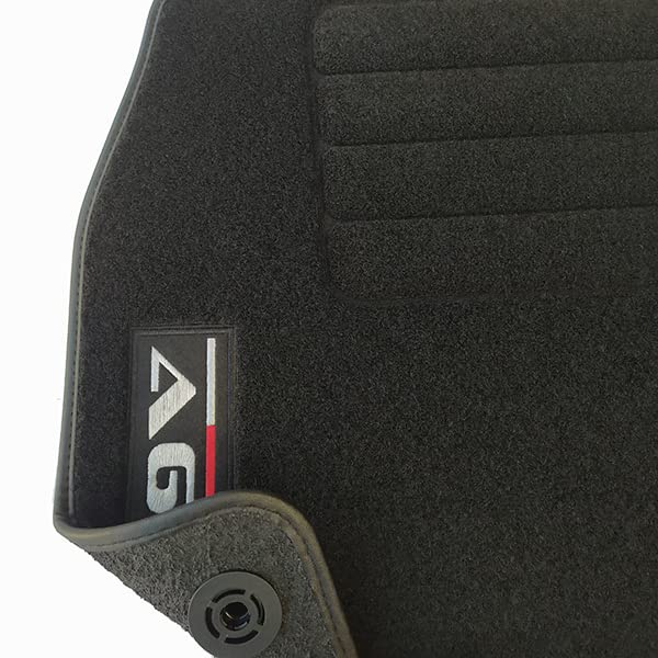 Car Lux AR06882 - Alfombrillas alfombras en moqueta Velour con Logo para Audi A6 C8 Desde 2018 hasta Hoy
