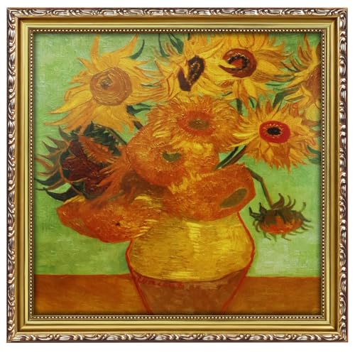 Image of 12x12 Frame Gold Vintage Picture Frame Wood Ornate Antique | Shatter-resistant Plexiglass, Wall Hanging