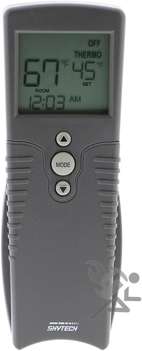 OnFireGuy SkyTech 3002P Programmable Thermostat Fireplace Remote Control for Standard Millivolt Valve Fireplaces, LCD Remote Display
