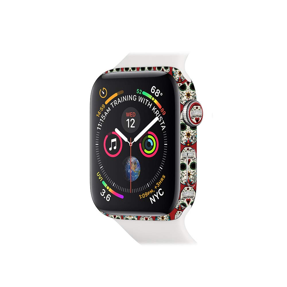 MightySkins Skin Compatible with Apple Watch Series 4 & 5 & 6 44mm - Sugar Skull Protective, Durable, and Unique Vinyl Decal Wrap Cover Easy to Apply, Remove, and Change Styles Made in The USA