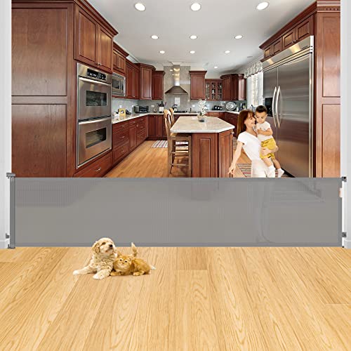 Image of 122 inch Premium Indoor Retractable Dog and Pet Gates for Large Openings and Extra Long Spaces