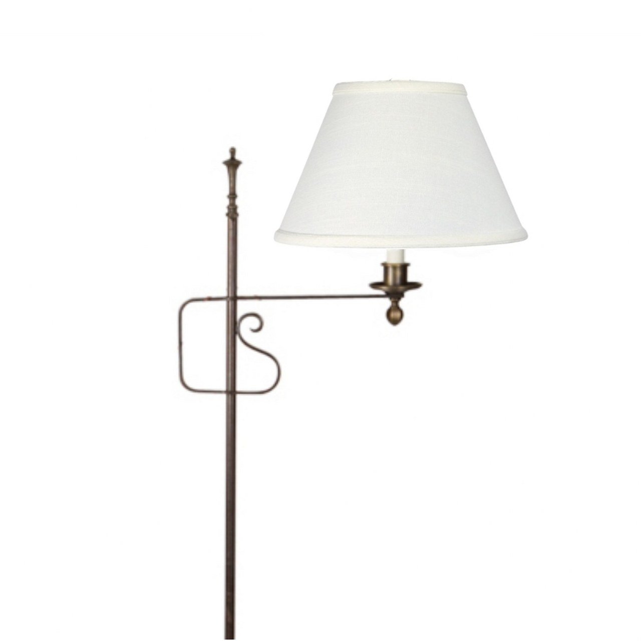 Upgradelights 10 Inch Clip On Floor Lamp Shade Replacement in White Linen (6x10x7.5)