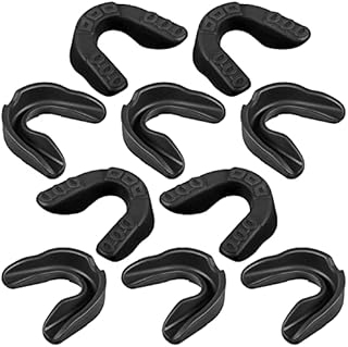 10 Pieces Sport Mouth Guards Mouthguard Gum Guard Teeth Armor Game Guard for Boxing Basketball Football Hockey Karate Basketball (Black)
