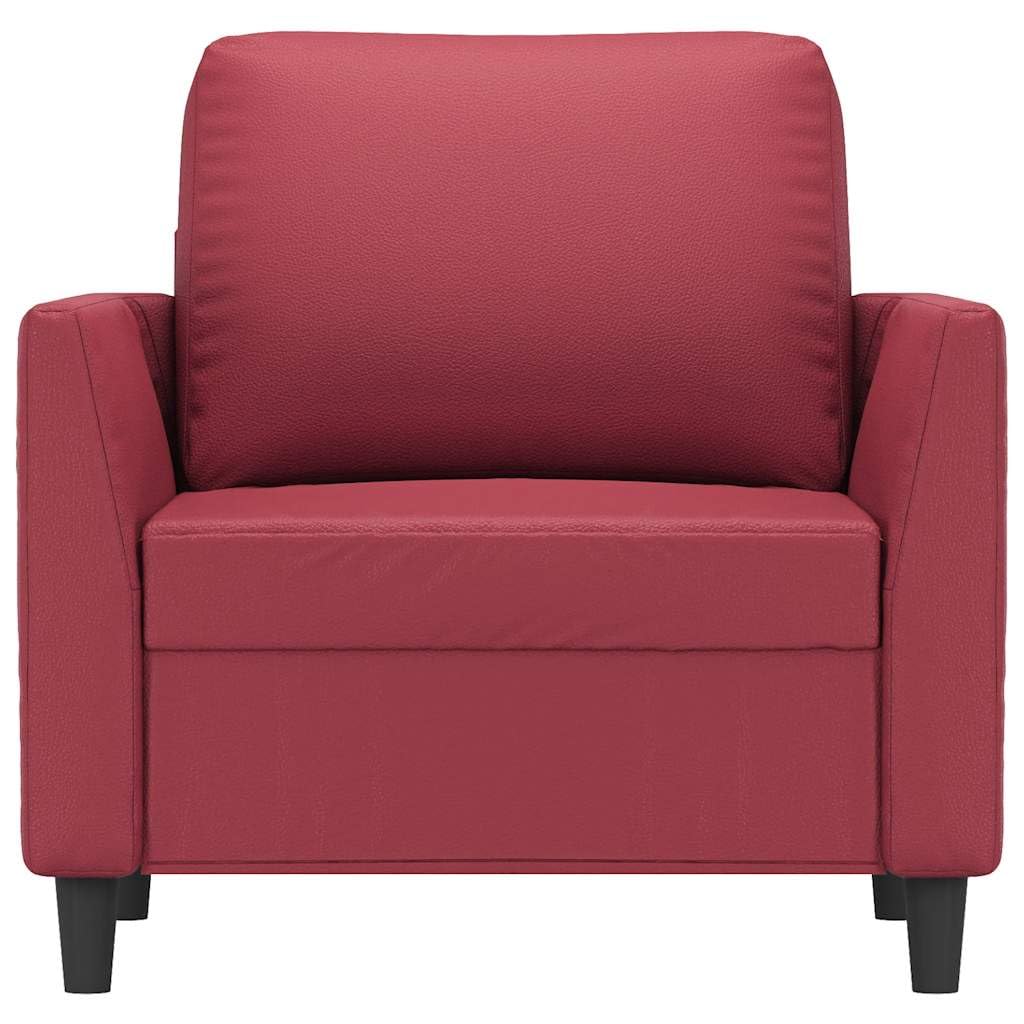 vidaXL Poltrona Rosso Vino 60 cm in Similpelle