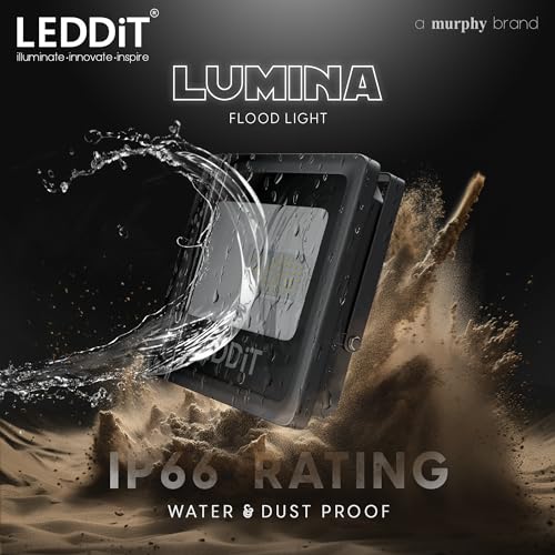 Image of Lumina 50W Waterproof LED Flood Light, IP65 Rated Outdoor Light with 2.5 Year Warranty Pack of 4 (Cool White, BIS Approved)