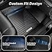 OEDRO Floor Mats Fit for 2016-2025 Chevy Malibu, Custom Fit Malibu 2025 Floor Liners All Weather Protection Car Mats TPE Accessories, 1st and 2nd Row Floor Liners
