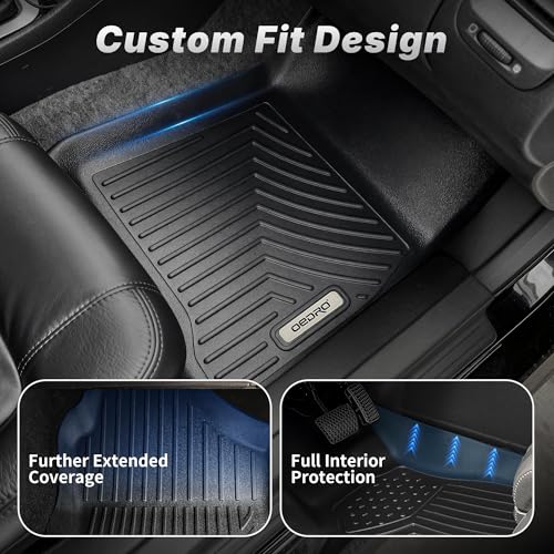 Image of OEDRO Floor Mats Set Fits for Chevy Tahoe /GMC Yukon(Not Fit Yukon XL) /Cadillac Escalade 2021-2026 w / 7-Seat, All Weather Trunk Mat with Backrest Mats fits Chevy Tahoe Yukon Car Liner Accessories