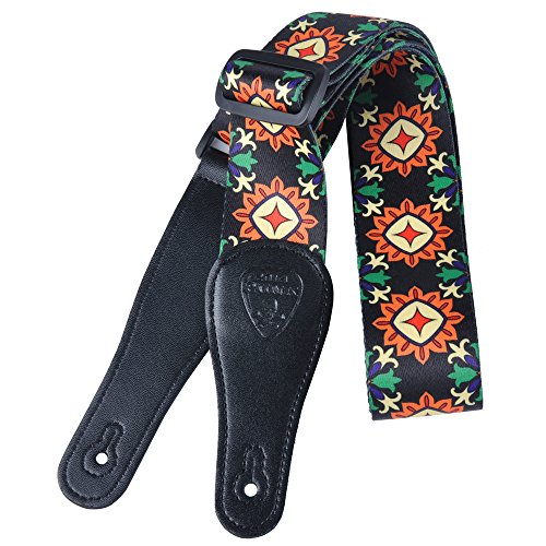 Sangle de guitare Punk en polyester térylène avec extrémités en similicuir et boucles en ABS réglables, motifs tendances… - Les Beatles, Paul McCartney, John Lennon, RIngo Starr, George Harrison Sangle de guitare Punk en polyester térylène avec extrémités en similicuir et boucles en ABS réglables, motifs tendances… – Image 3