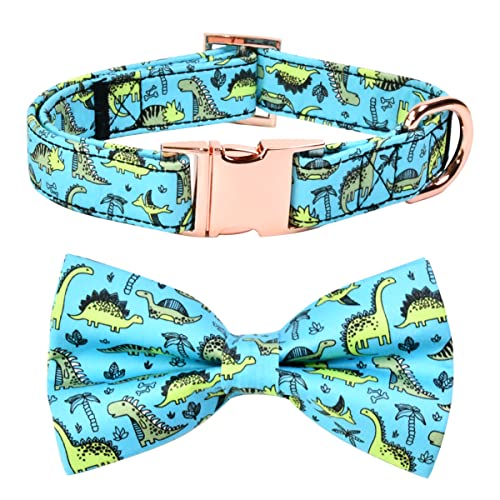Dinosaur Dog Collar 8 NestTimes Dinosaur Dog Bow Tie Dog Collar Accessory,Detachable Bowtie, Adjustable ...