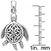 Jewelry Trends Fine Silver Plated Celtic Turtle Trinity Knot Pendant Necklace 18