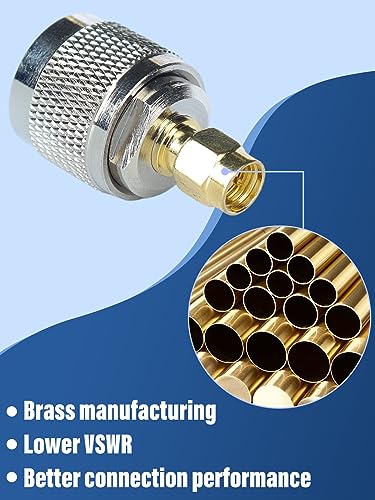Adaptador SMA a UHF BNC macho y hembra para cable coaxial 4